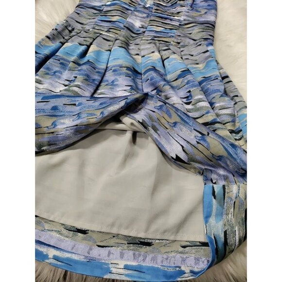 BCBGeneration Strapless Whimsy Weddingguest NYE Pleated Mini Dress Womens M - Picture 12 of 12